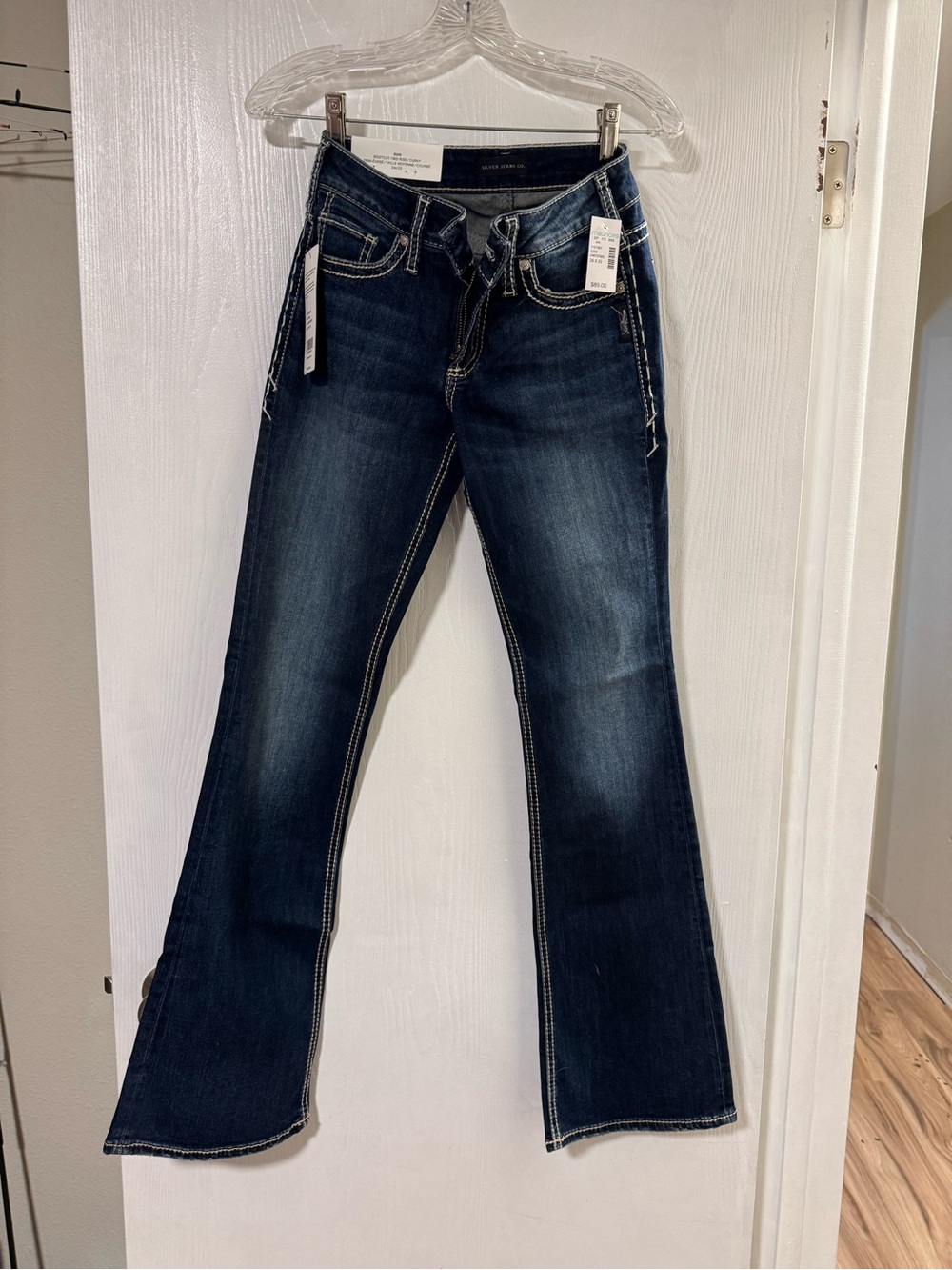 Silver Jeans Indigo Bootcut Denim Suki Mid Rise Curvy 26x33